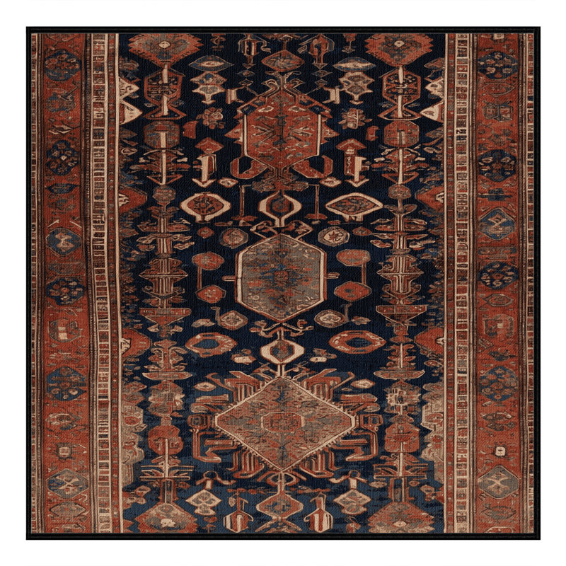 Tapis brun lavable à la machine, Carré 4 pi