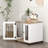 Dog Crate Furniture, Side Table Indoor Dog Kennel, End Table With Lockable Door For Small And Medium Dogs, Walnut Brown