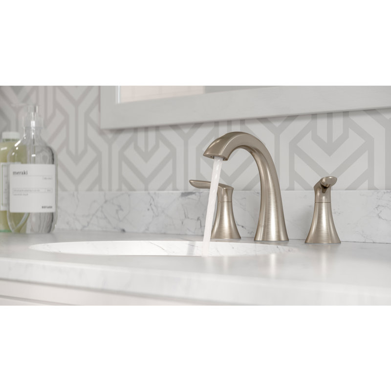 Weller Centerset Bathroom Faucet with Drain Assembly, Brushed Nickel