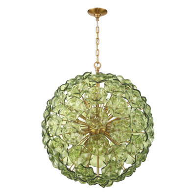 Lustre Seguis Alerte 28'' en laiton vieilli