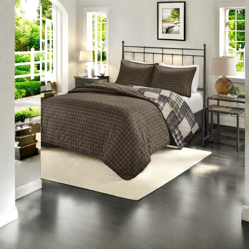 Ensembles de literie Rustic Comfort, courtepointe en microfibre pour la maison ou la cabine