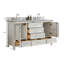 Ensemble de meuble-lavabo simple autoportant 48 po avec 2 poignées entièrement assemblé