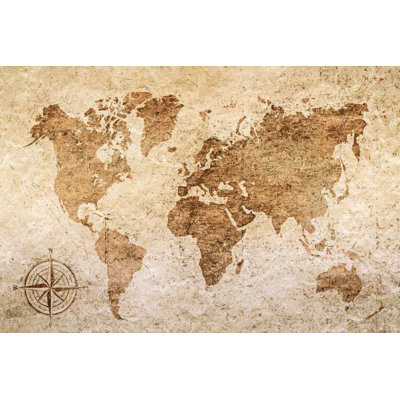 World Map No.3 1 Piece Wall Art