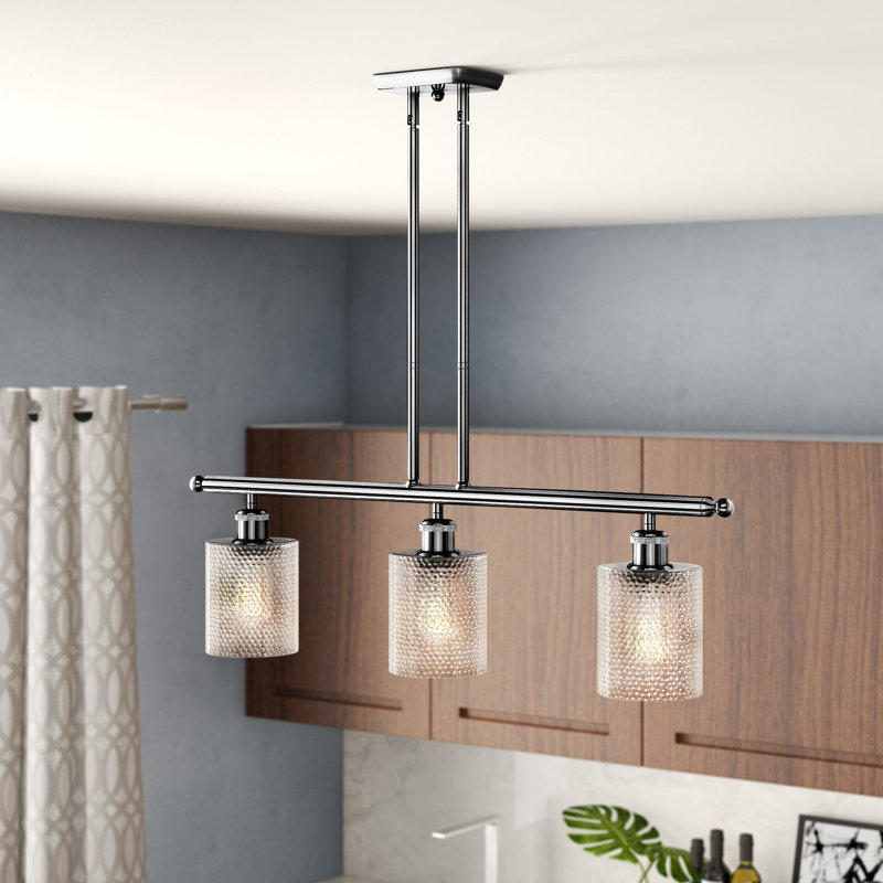 Leilani 3 - Light Kitchen Island Pendant, Polished Chrome