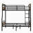 Full Xl Over Queen Bunk Bed, Rustic Accent, Metal, Black Bed Queen, Functional And Attractive, Metal