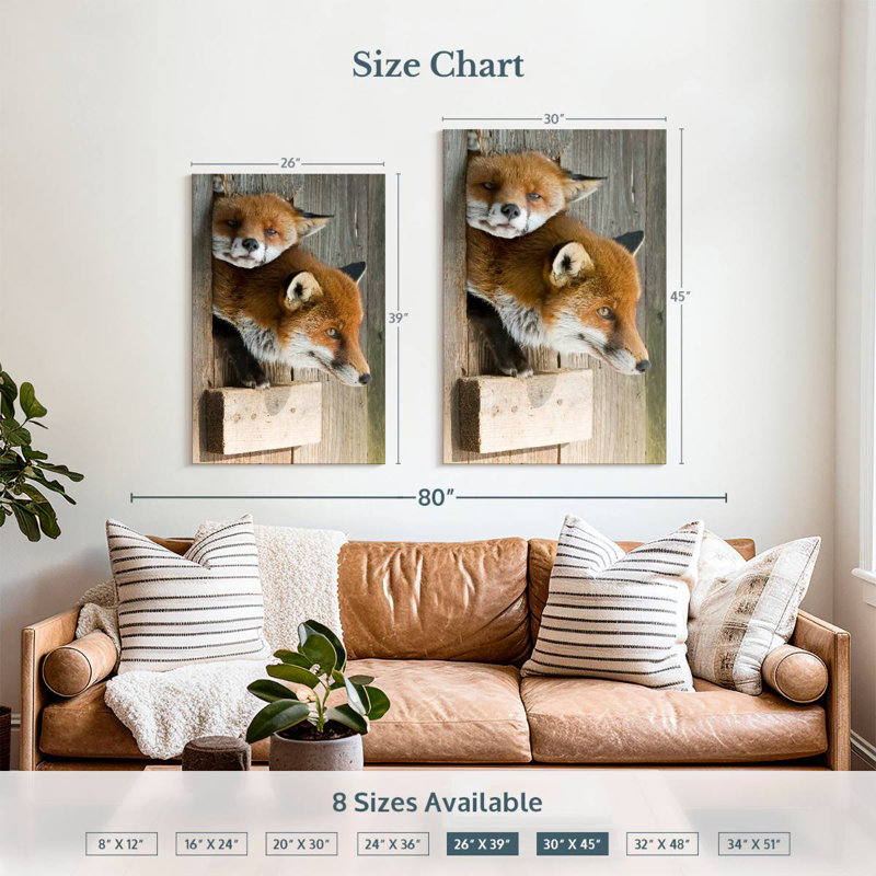 Brampt Sleepy Red Fox, 39" H x 26" W