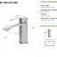 Robinet de lavabo de salle de bain - résistance à la rouille, profondeur de colis de 10,24 po, cartouche en céramique montée sur le comptoir de 6,77 po de hauteur, débit de 1,2 gallon par minute