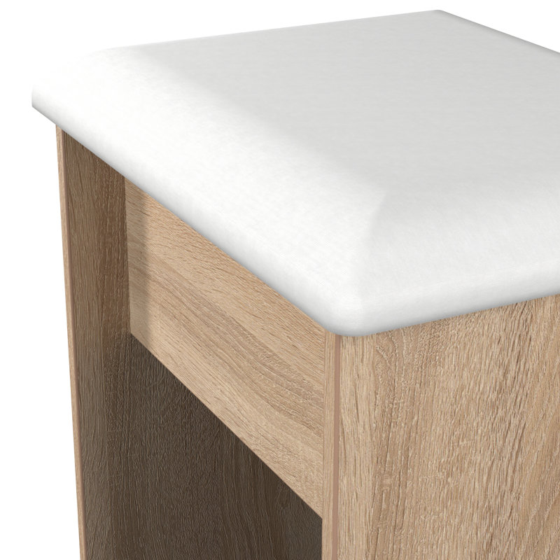 Fully Assembled Ratley Dressing Table Stool, Darkolino/Bardolino