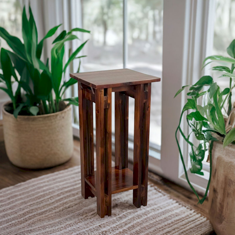 Support pour plante Damius, Acajou