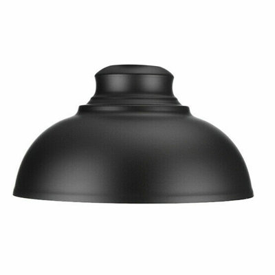 Metal Pendant Light Shade, Industrial Vintage Curved Lampshade Replacement, Modern Ceiling Hanging Light Fixture Cover for Kitchen Island, Dining Room, Cafe, Farmhouse Decor