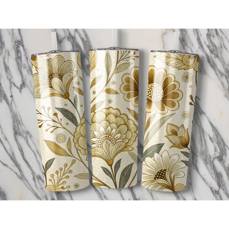 Choose Handmade Tumblers 591ml Vacuum Insulated Stainless Steel (18/8) Travel Tumbler with Straw