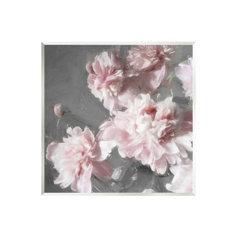 Art mural sur toile avec bourgeons d'œillets roses par Shawna Sullivan, L 12 po x H 12 po, Unframed