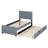 Upholstered Platform Bed With Trundle-704437396