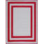 Tapis intérieur / extérieur rouge / blanc Winslet-1682424315