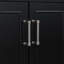 Ensemble de meuble-lavabo traditionnel 36 po avec lavabo en résine, armoire de salle de bain noire avec deux portes et quatre tiroirs