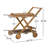 Wood Bar Cart - 49 In Package Depth, Natural, Extra Room With Wheels 24.36 Wide, Natural Stained, Storage