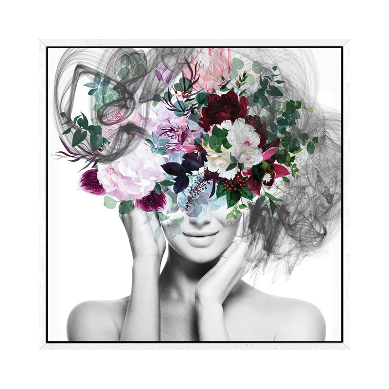 Still Life With Bliss I by Irena Orlov - Floater Frame Print on Canvas, White Framed