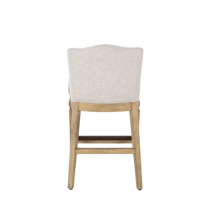Gaston Upholstered Wooden Bar Stool, Counter Stool (24” Seat Height)