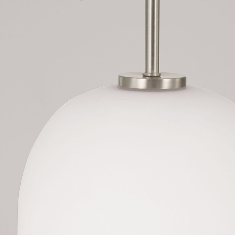 1 - Light Dome Pendant, Brushed/Satin Nickel