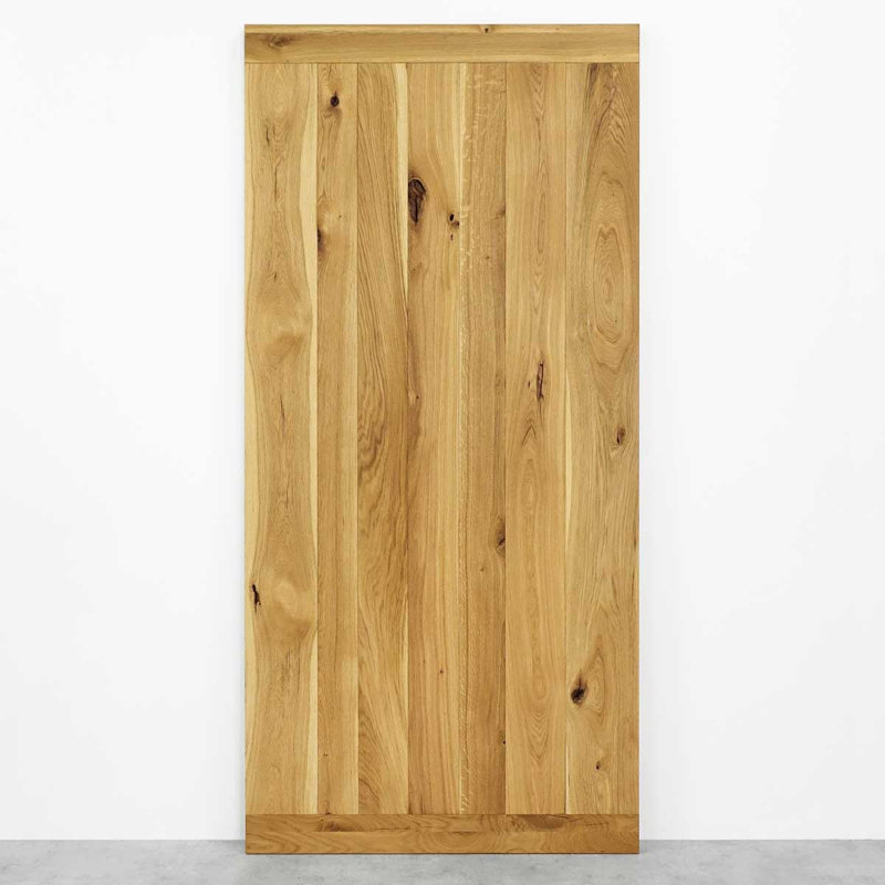Buldir Solid Oak Barn Doors, 220cm H x 90cm W x 4cm D, Natural Oil
