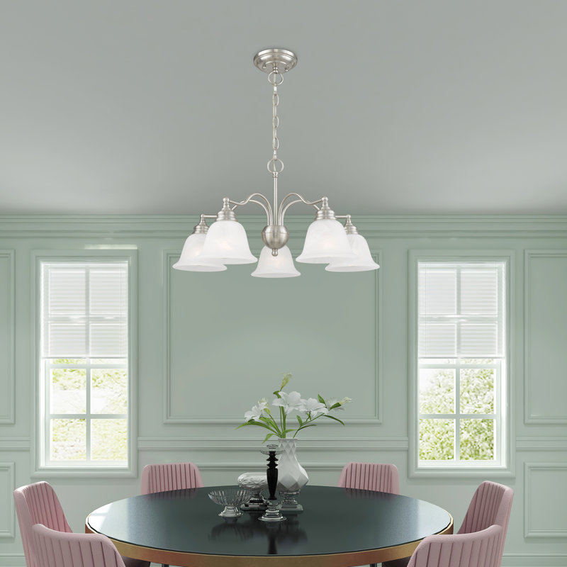 Becky 5 - Light Classic / Traditional Chandelier, Brushed Nickel