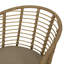 Ensemble de 2 chaises d'extérieur modernes en rotin avec pieds inclinés et coussins résistants à l'eau, brun et beige Modern