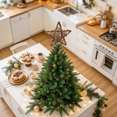 25 cm Rattan Shatterproof Tree Topper