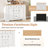 51.2"Modern Sideboard Buffet With Power Outlet, 5 Drawers & 2 Doors, Kitchen Storage Cabinet-1687309218