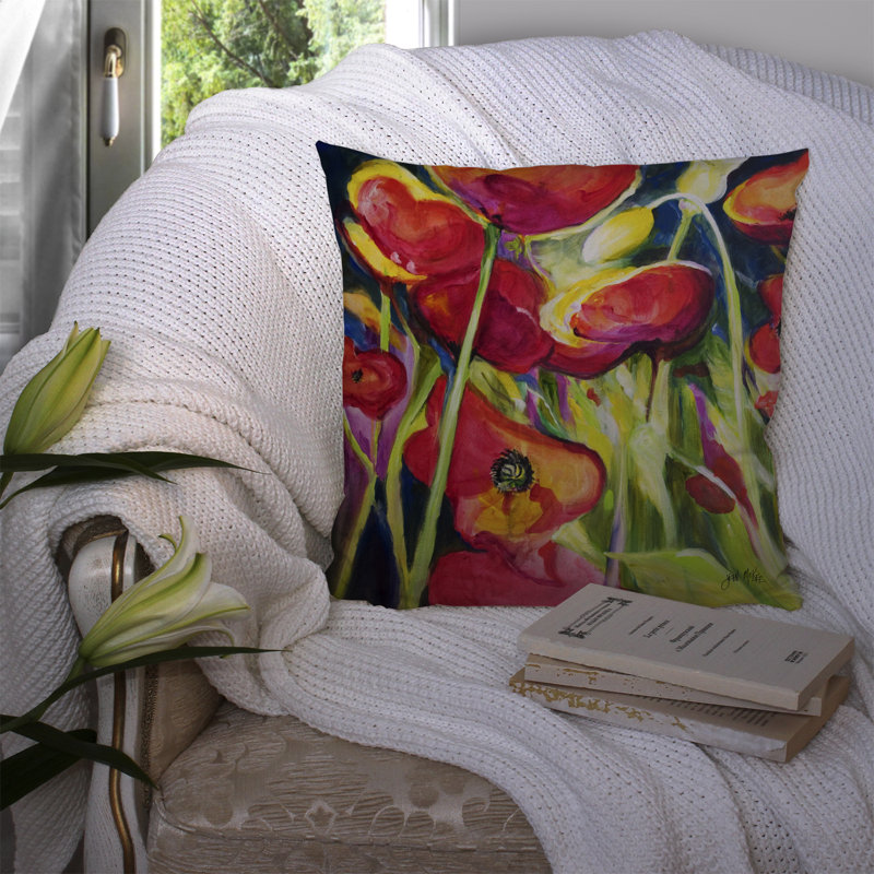 Coussin décoratif intérieur/extérieur dépilaments, H 14 po x l 14 po x P 4 po