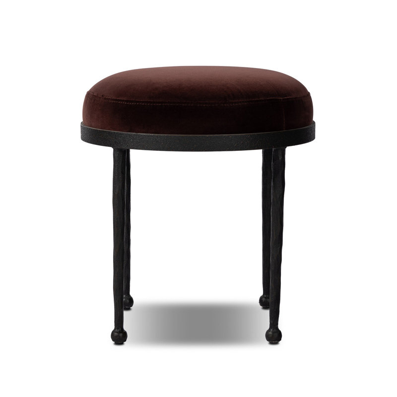 Corinne Accent Stool, Surrey Plum Cotton Blend