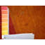 Tapis rayé rouge / jaune en coton / laine fait à la main 4 pi x 6 pi