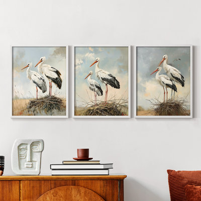 Sea and Shore  Series  XL  -Set Of 3 Framed Giclee Prints -Ready to Hang