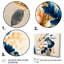 «Blue and Gold Floral Bunch II», impression sur toile-301550079-484341128