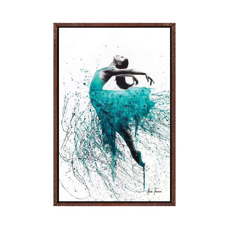 Kingfisher Woman by Ashvin Harrison - Print on Canvas, Classic Brown Wood Framed, 101.6 cm H x 66.04 cm W