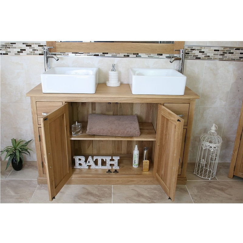 Elder 1230 mm Freestanding Double Vanity with Vessel Ceramic Basin