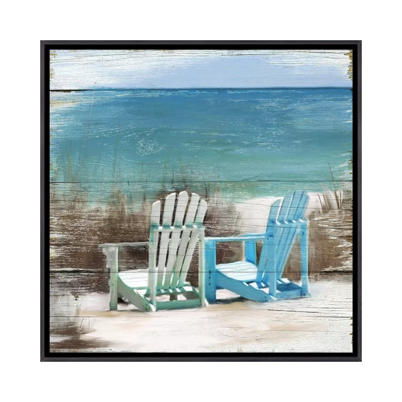 Favorite Spot par Carol Robinson - reproduction imprimée, Toile avec cadre noir patiné, H 37 po x l 37 po x P 1,5 po