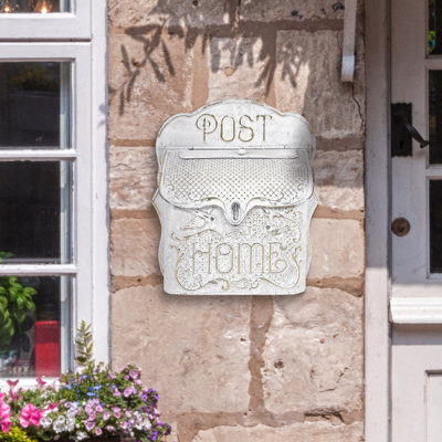 Boîte aux lettres murale rétro pour petites boîtes aux lettres d'extérieur en métal pour les appartements, le côté de la maison, le porche et l'intérieur, parfaite pour les lettres et le petit courrier