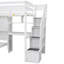 Lit mezzanine avec bureau intégré et escalier-1142914708