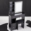 Petit meuble-lavabo 29,2 po avec tabouret de bureau et tabouret-213689736