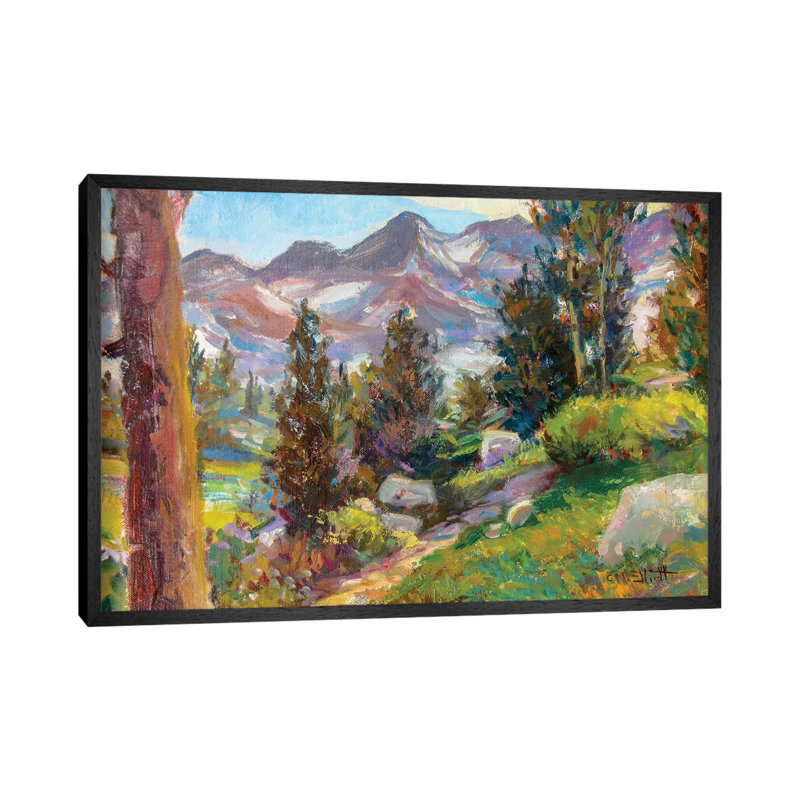 Trail by Catherine M. Elliott - Painting on Canvas, Black Framed, 45.72cm H x 66.04cm W x 3.81cm D