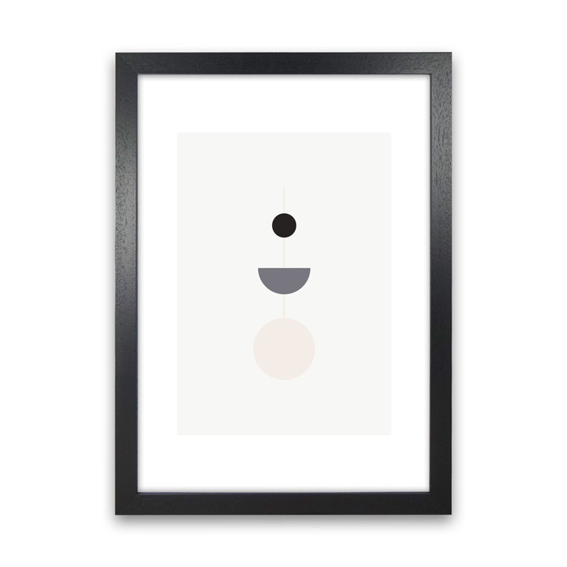 Mila Pink Abstract N10 by Pixy Paper - Print, Black Framed, 59.4cm H x 42cm W x 3cm D