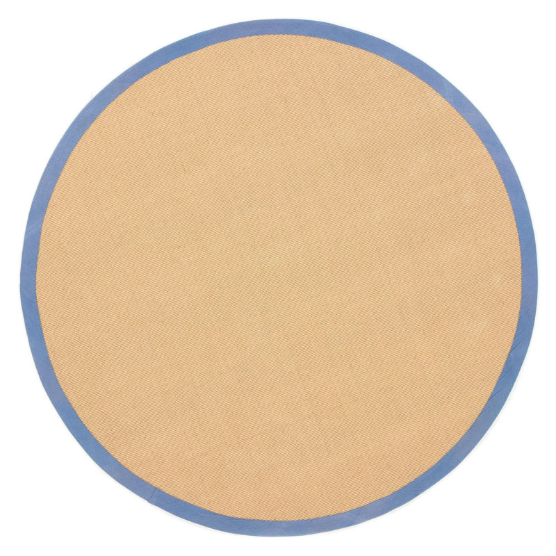 Sisal Hand Woven Blue Rug, Round 60cm