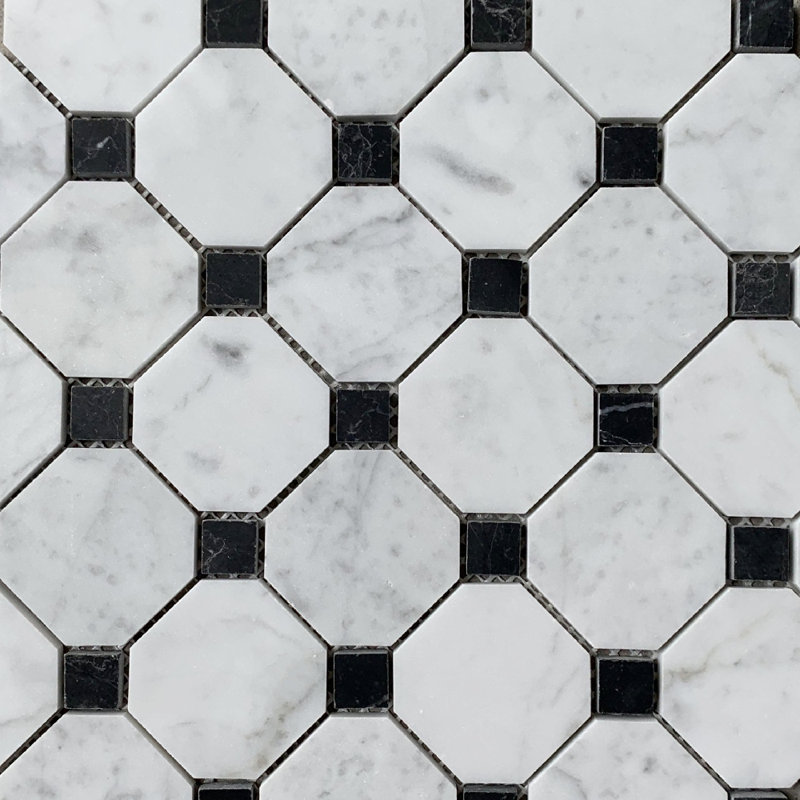Carreau de mosaïque pour mur et plancher en marbre 12 po x 12 po
