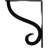 2"W x 12"D x 15"H Ashford Triple, Wrought Iron Bracket, (Triple center brace), Powder Coated Black-30778490-30778499