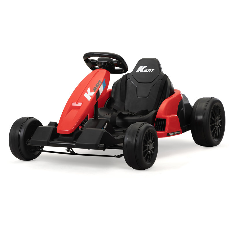 24V Red and Black Electric Go-Kart with MP3 and Power Display