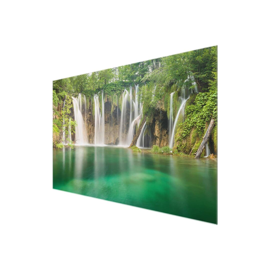 Glasbild Plitvicer Seen Wasserfall