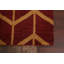 Tapis en laine dorée/bourgogne oriental à la main treillis noué la Senac-606175270