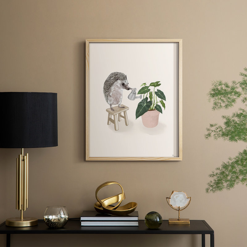 «Happy Gardening II», reproduction encadrée - bois massif, Naturel, H 30 po x l 24 po