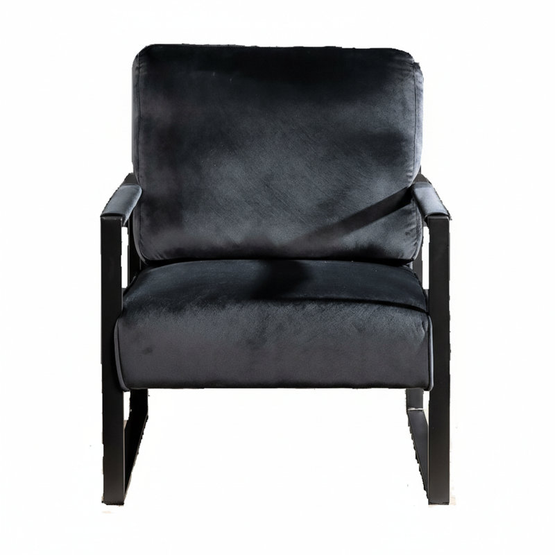 Chaise d'appoint classique Mid Century Modern, Noir