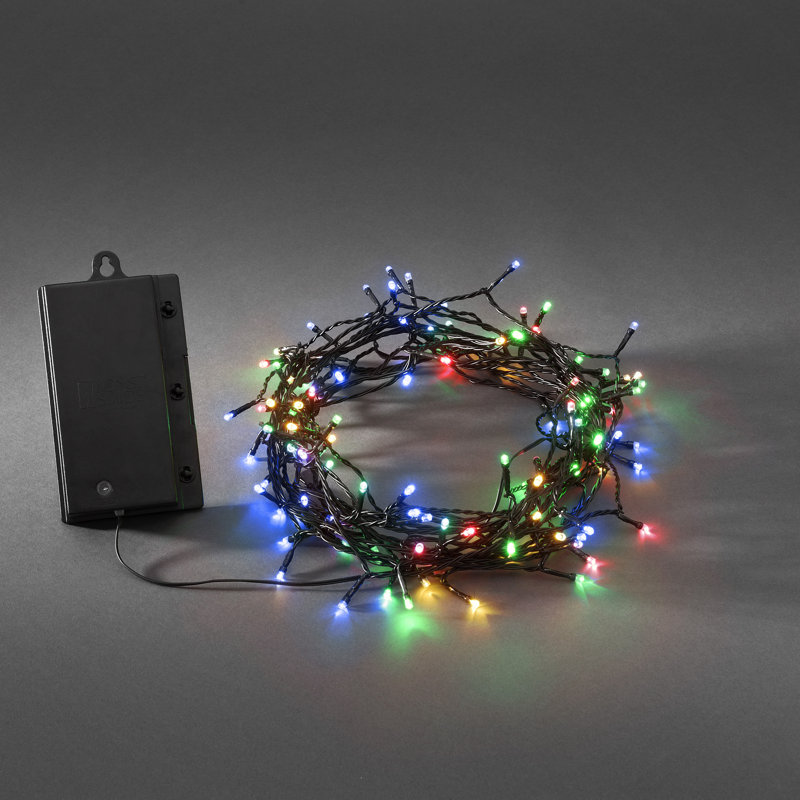 24.5cm LED Battery Powered 240 - Bulb Fairy String Light, Multicoloured and black